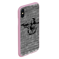 Чехол для iPhone XS Max матовый Мона Лиза Бэнкси Banksy - фото 2