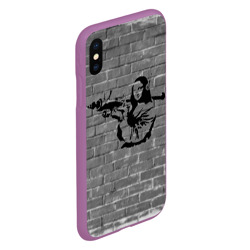 Чехол для iPhone XS Max матовый Мона Лиза Бэнкси Banksy - фото 2