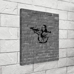 Холст квадратный Мона Лиза Бэнкси Banksy - фото 2