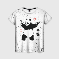 Женская футболка 3D Banksy Бэнкси панда