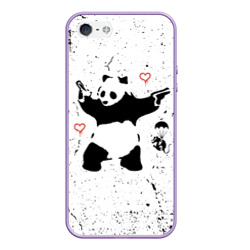 Чехол для iPhone 5/5S матовый Banksy Бэнкси панда