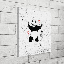 Холст квадратный Banksy Бэнкси панда - фото 2