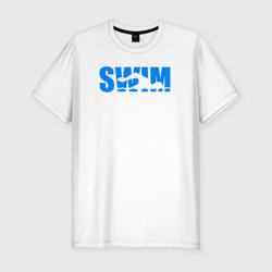 Мужская футболка хлопок Slim Swim логотип с пловцом