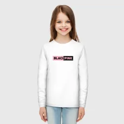 Детский лонгслив хлопок Blackpink логотип - фото 2