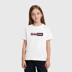 Детская футболка хлопок Blackpink логотип - фото 2
