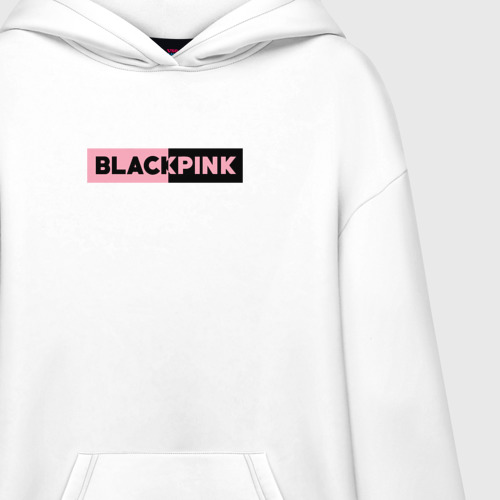 Худи SuperOversize хлопок Blackpink логотип, цвет белый - фото 3