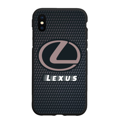 Чехол для iPhone XS Max матовый Lexus - Карбон