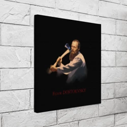 Холст квадратный Фёдор Достоевский с топором мем - фото 2