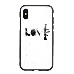 Чехол для iPhone XS Max матовый Banksy Бэнкси love