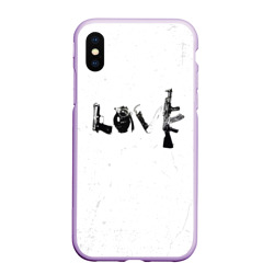 Чехол для iPhone XS Max матовый Banksy Бэнкси love