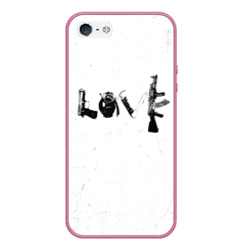 Чехол для iPhone 5/5S матовый Banksy Бэнкси love