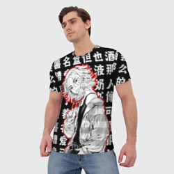 Мужская футболка 3D Майки и иероглифы / Токийские мстители - фото 2
