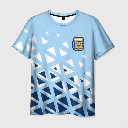 Мужская футболка с принтом Сборная Аргентины футбол, вид спереди №1