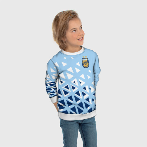 Детский свитшот 3D Сборная Аргентины футбол, цвет 3D печать - фото 5