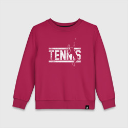 Детский свитшот хлопок Tennis белое лого