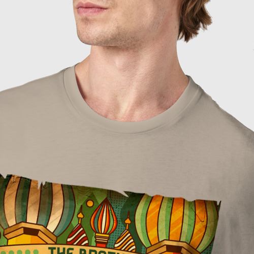 Мужская футболка хлопок Karamazov, цвет миндальный - фото 6