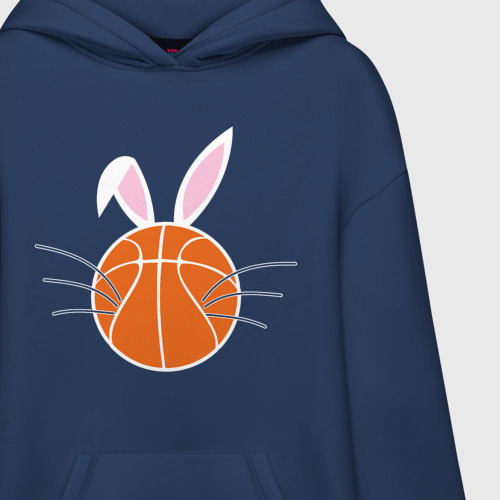 Худи SuperOversize хлопок Basketball Bunny, цвет темно-синий - фото 3