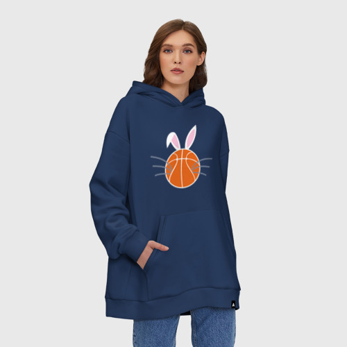 Худи SuperOversize хлопок Basketball Bunny, цвет темно-синий - фото 4