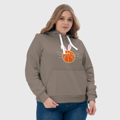 Женская толстовка хлопок Basketball Bunny, цвет утренний латте - фото 6