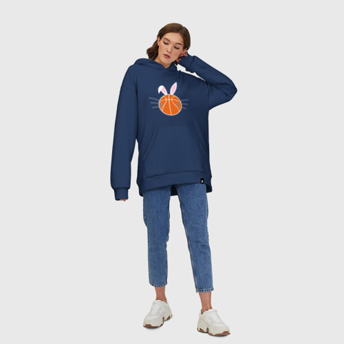 Худи SuperOversize хлопок Basketball Bunny, цвет темно-синий - фото 8