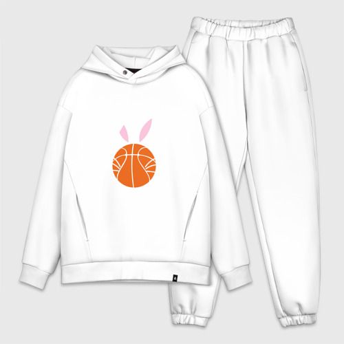 Мужской костюм oversize хлопок с принтом Basketball Bunny, вид спереди #2