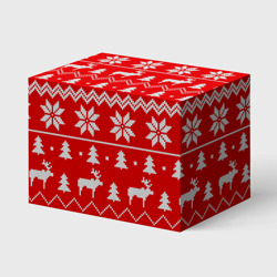 Коробка с принтом Коробка для кружки упаковочная для любого человека, вид сзади №1. Цвет основы: красный