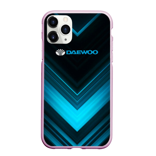 Чехол для iPhone 11 Pro Max матовый Daewoo Дэу спорт, цвет розовый