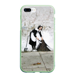 Чехол для iPhone 7Plus/8 Plus матовый Banksy - Бэнкси уборщица