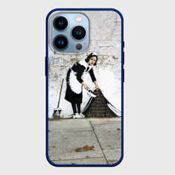 Чехол для iPhone 14 Pro Banksy - Бэнкси уборщица