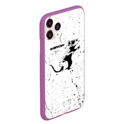 Чехол для iPhone 11 Pro Max матовый Banksy крыса в очках - фото 2