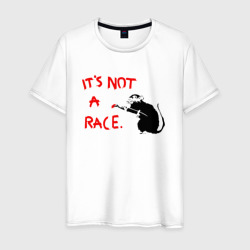 Banksy - крыса надпись – Мужская футболка хлопок с принтом купить со скидкой в -20%
