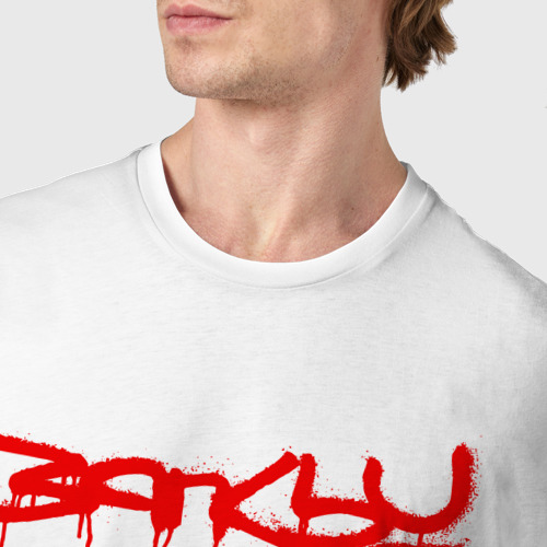 Мужская футболка хлопок с принтом Banksy - крыса, фото #4