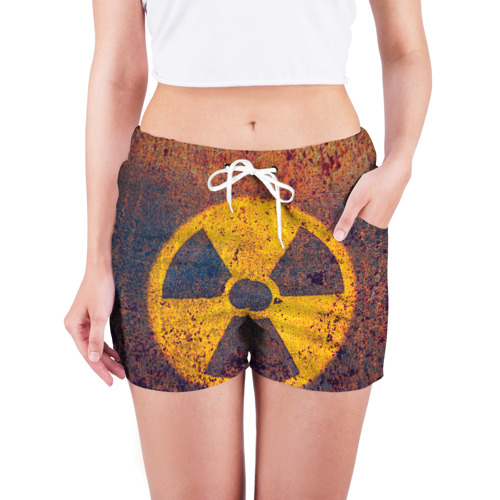 Женские шорты 3D Радиактивно!, цвет 3D печать - фото 3