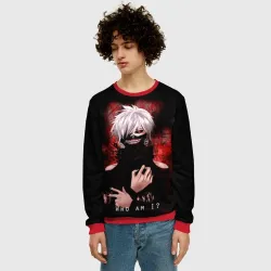 Мужской свитшот 3D Tokyo Ghoul Токийский Гуль Who am I - фото 2