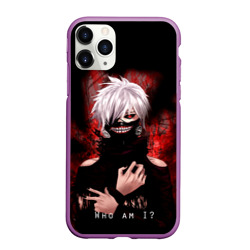 Чехол для iPhone 11 Pro Max матовый Tokyo Ghoul Токийский Гуль Who am I