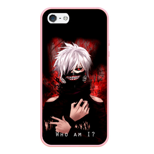 Чехол для iPhone 5/5S матовый Tokyo Ghoul Токийский Гуль Who am I, цвет баблгам