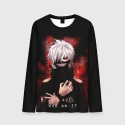 Мужской лонгслив 3D Tokyo Ghoul Токийский Гуль Who am I