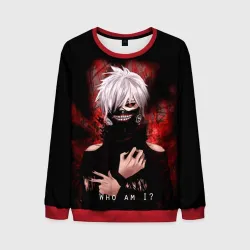 Мужской свитшот 3D Tokyo Ghoul Токийский Гуль Who am I