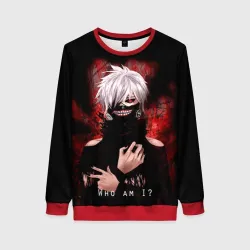 Женский свитшот 3D Tokyo Ghoul Токийский Гуль Who am I
