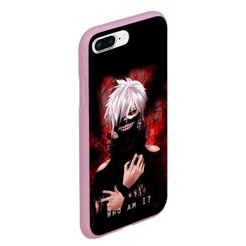 Чехол для iPhone 7Plus/8 Plus матовый Tokyo Ghoul Токийский Гуль Who am I, цвет розовый - фото 3