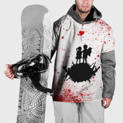 Накидка на куртку 3D Banksy - мальчик и девочка Арт