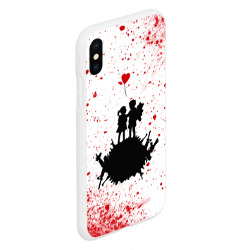 Чехол для iPhone XS Max матовый Banksy - мальчик и девочка Арт - фото 2