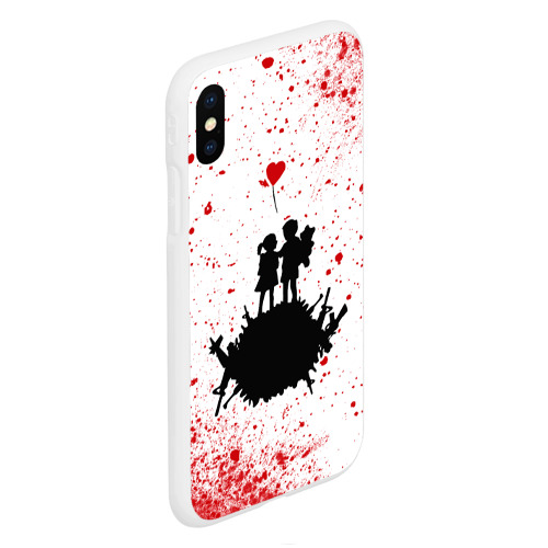 Чехол для iPhone XS Max матовый Banksy - мальчик и девочка Арт - фото 3