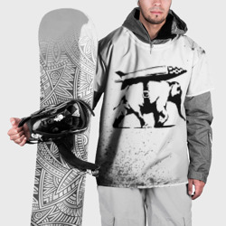 Накидка на куртку 3D Banksy - слон Краска