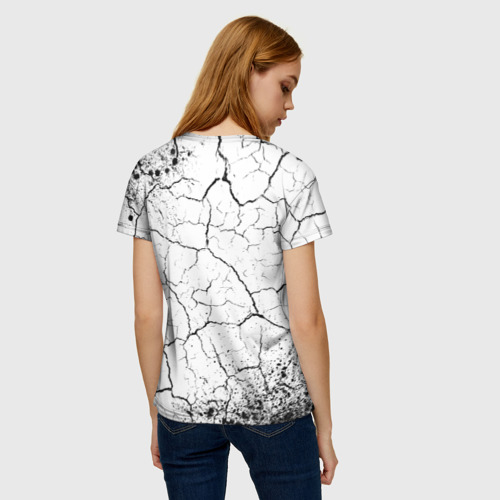 Женская футболка 3D с принтом RUSSIAN EMPIRE - ГЕРБ | Краска, вид сзади #2