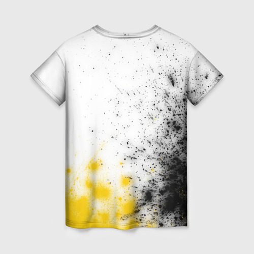 Женская футболка 3D с принтом RUSSIAN EMPIRE - ГЕРБ + Краска, вид сзади #1