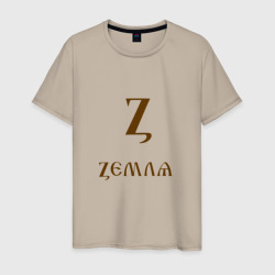 Мужская футболка хлопок Буква кириллицы Z - земля