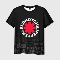 Мужская футболка 3D Red Hot Chili Peppers Логотипы рок групп