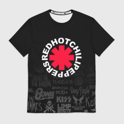 Мужская футболка 3D Red Hot Chili Peppers Логотипы рок групп