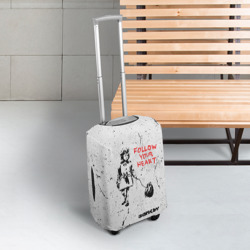 Чехол для чемодана 3D Banksy Бэнкси следуй за своим сердцем - фото 2